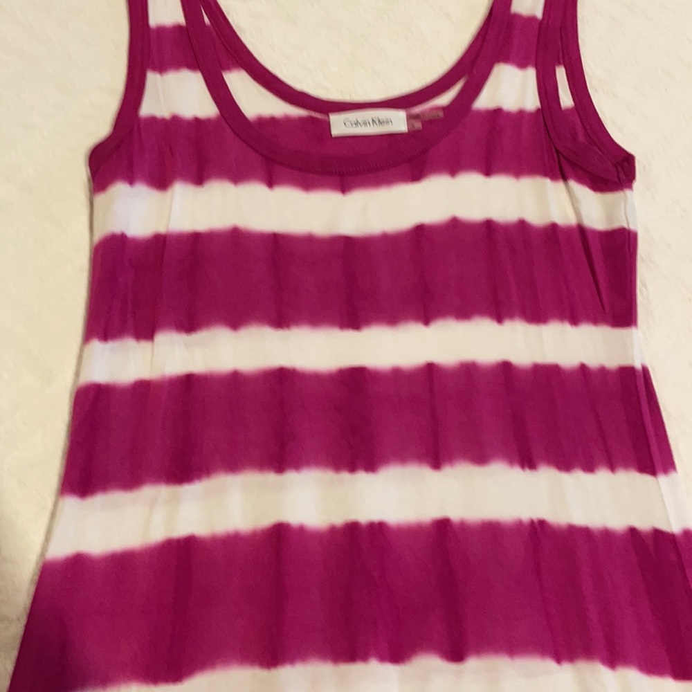 Calvin Klein Maxi Dress Tie Dye Fushia 4 - Picture 17 of 17